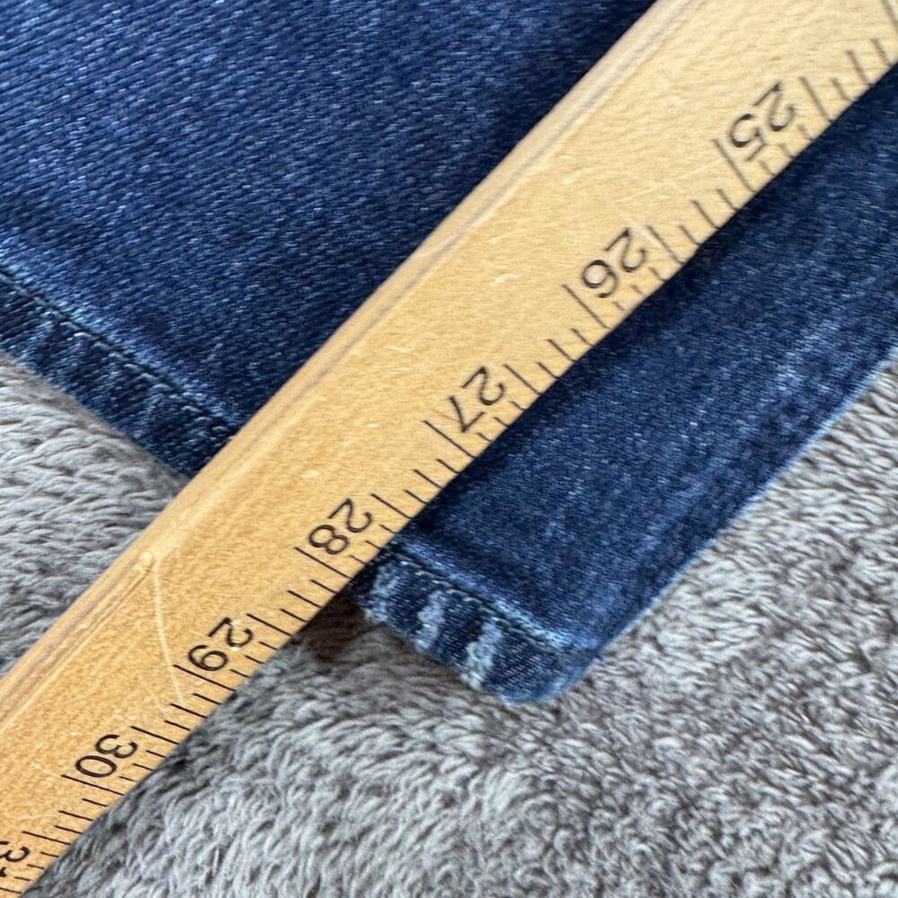 Old Navy Power Slim Straight Jeans NEW Womens 12 Distressed Blue Denim Secret - Picture 7 of 10